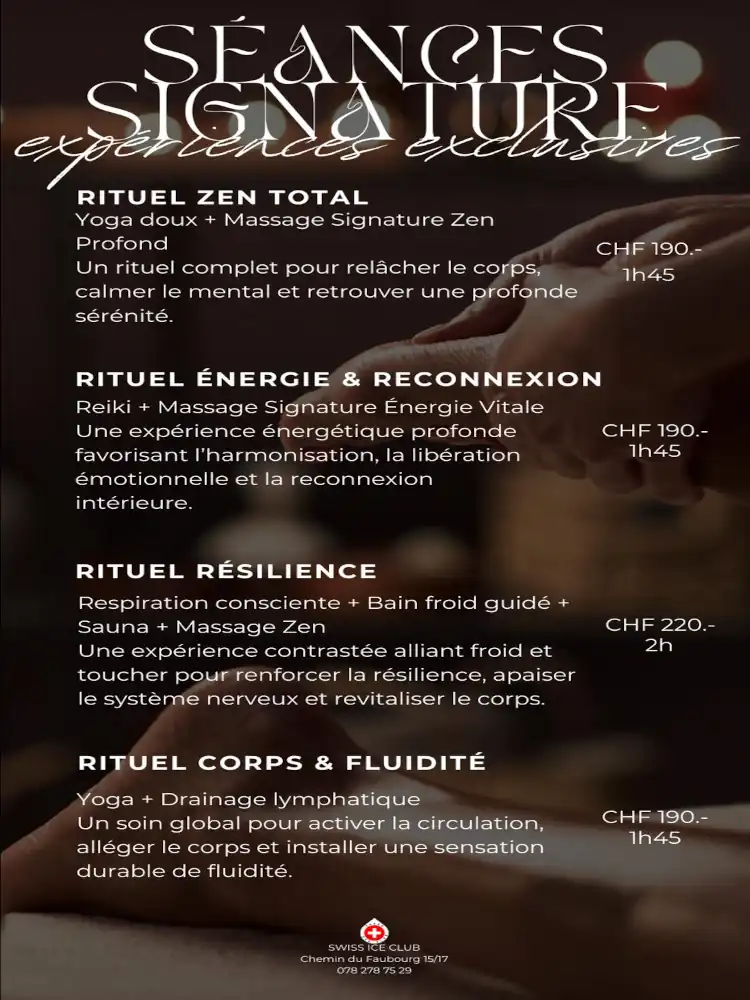 bienfaits du froid et massage à Genève